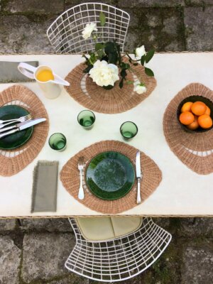 SET DE TABLE & CENTRE DE TABLE « L’OEIL », Atelier Vime Éditions